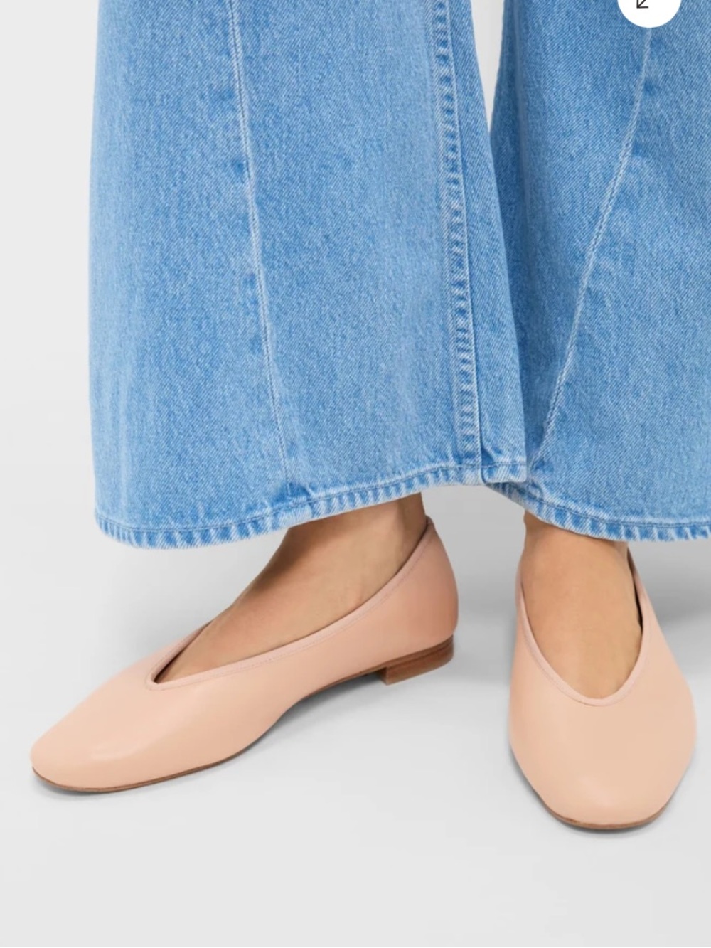 Tuckernuck Ballet Pink Leather Nina Flats Nude Size 7